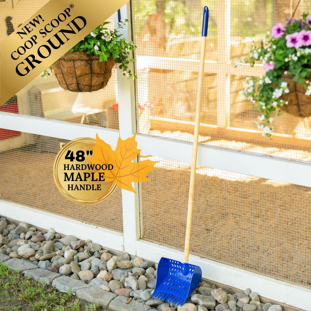 The Coop Scoop® Ground | 2-in-1 Chicken Poop Scoop & Rake