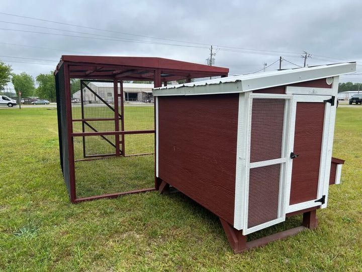 OverEZ Wooden Chicken Run with Large Coop