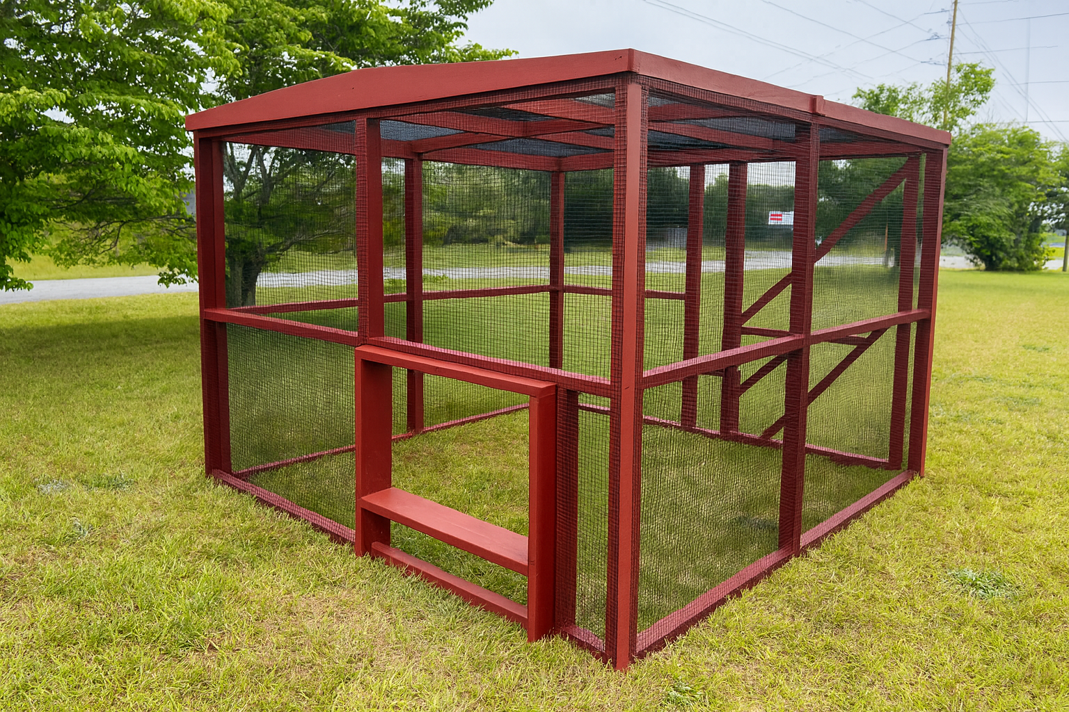 Wooden 8 Ft. Chicken Run (8’W X 8’L X 6’3”H)