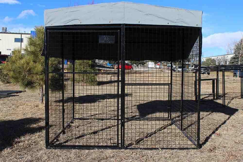Close Up view of an OverEZ Tarp for 8ft Walk-In Chicken Run