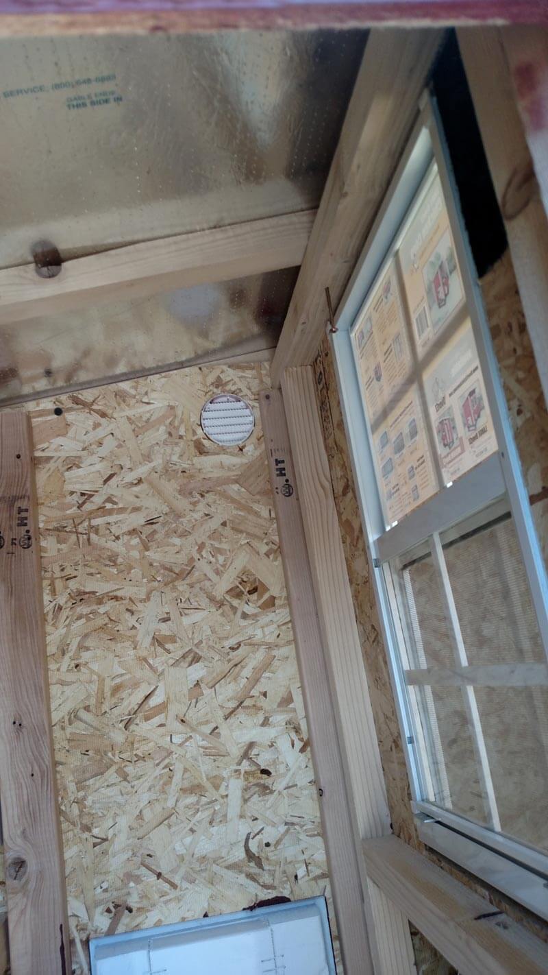 Interior of American OverEZ Small Chicken Coop with Venting and Windows