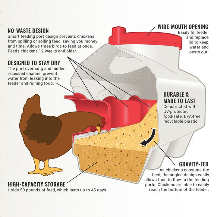 OverEZ Chicken Feeder Back Label