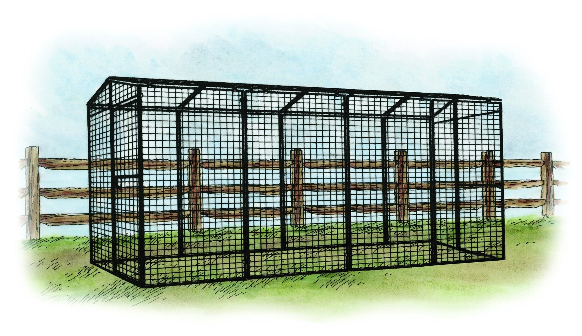 OverEZ Walk-In 15 Ft. Chicken Run
