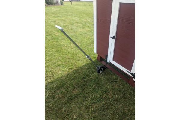 Side View of OverEZ Chicken Coop Wheels